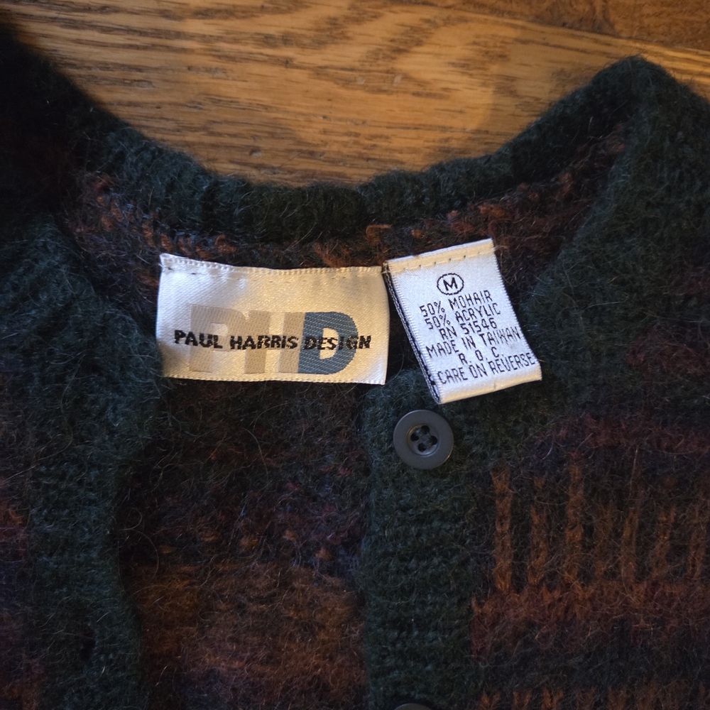 Cozy Plaid Cardigan Sweater - Picture 4 of 4
